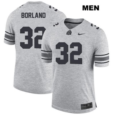 Men's NCAA Ohio State Buckeyes Tuf Borland #32 College Stitched Authentic Nike Gray Football Jersey LV20G68ZQ